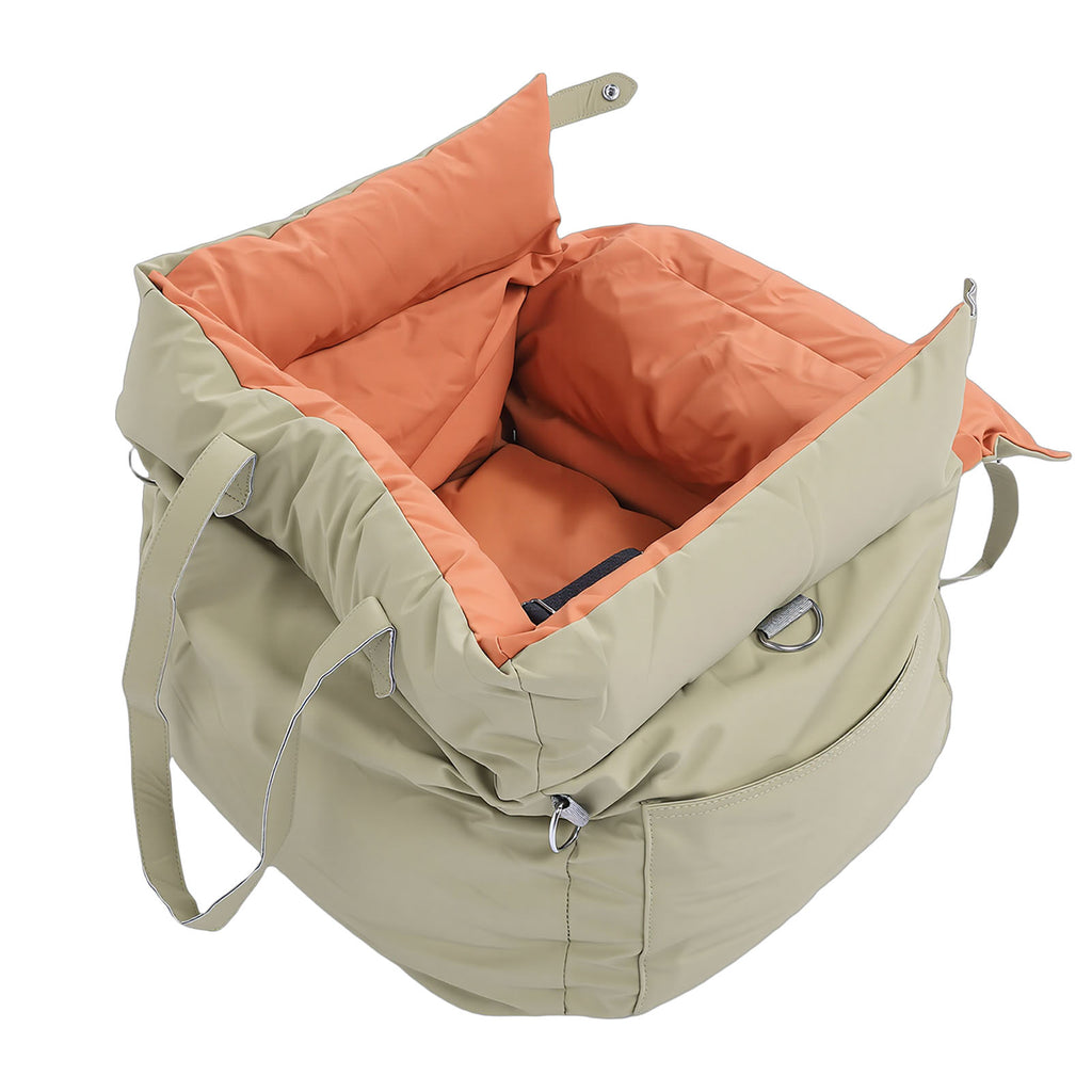 Car Pet Bed Portable Travel Outdoor Detachable Lavable Pet Siège de voiture avec Harness pour chiens