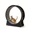 Roue d'exercice en bois de chat