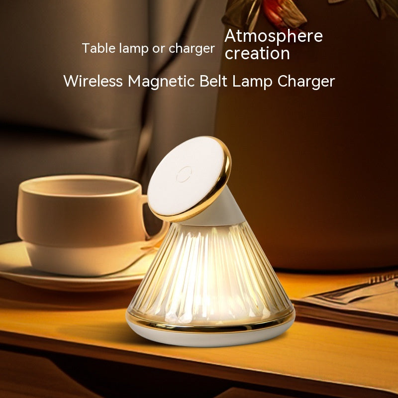 Lampe de table de nuit 15W sans fil chargeur magnétique siège sans fil rapide