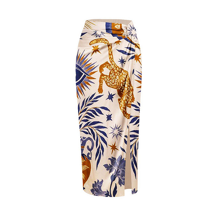 Strap-style Ethnic-print Maillot de bain en deux parties