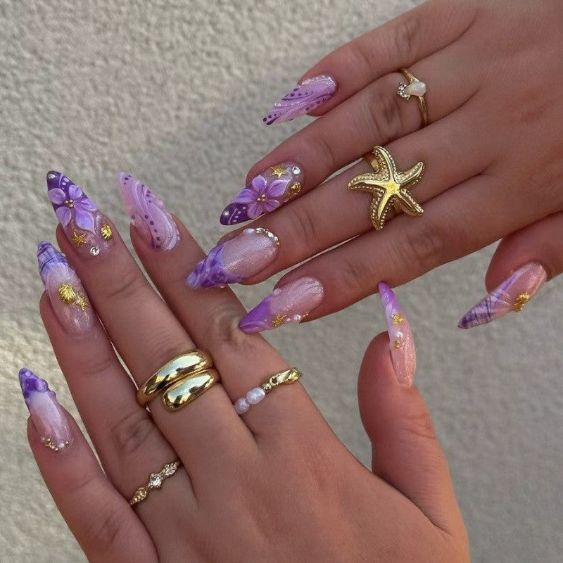 3D Fleur artisanale Seashell Starfish et Pearl Nail Conseils