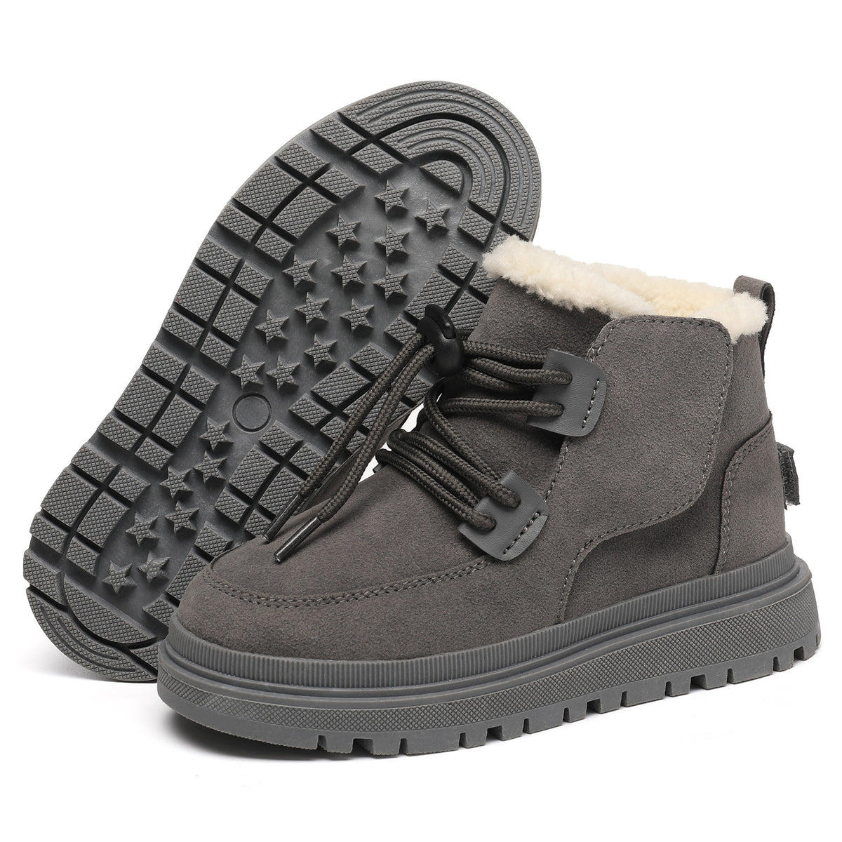 Chaussures de coton pour enfants épaissies en polaire