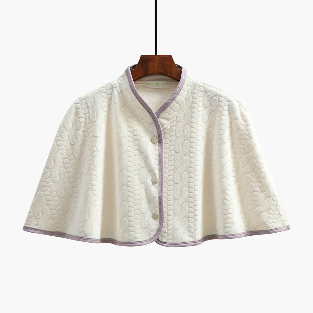 Autumn and Winter Island Velvet Cape-Style Châl