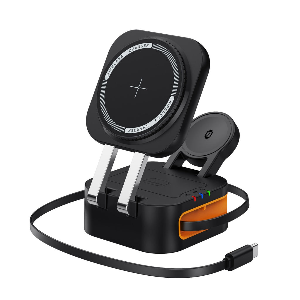 Magasafe Magnetic Phone Holder Chargeur sans fil de bureau trois en un