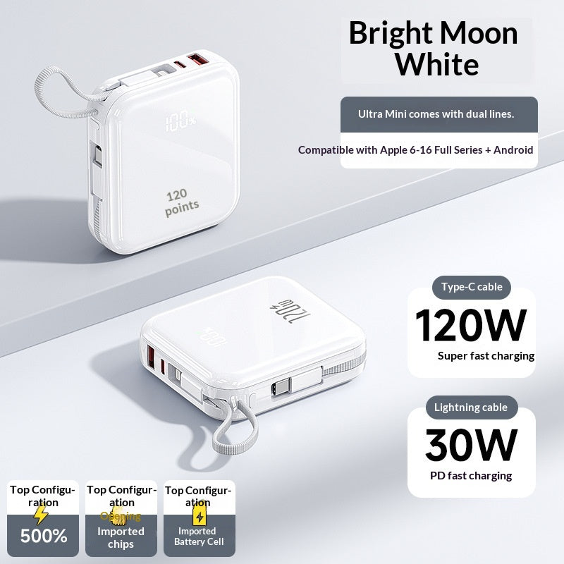 120W Super charge rapide 20000mAh Mini banque de puissance de haute capacité