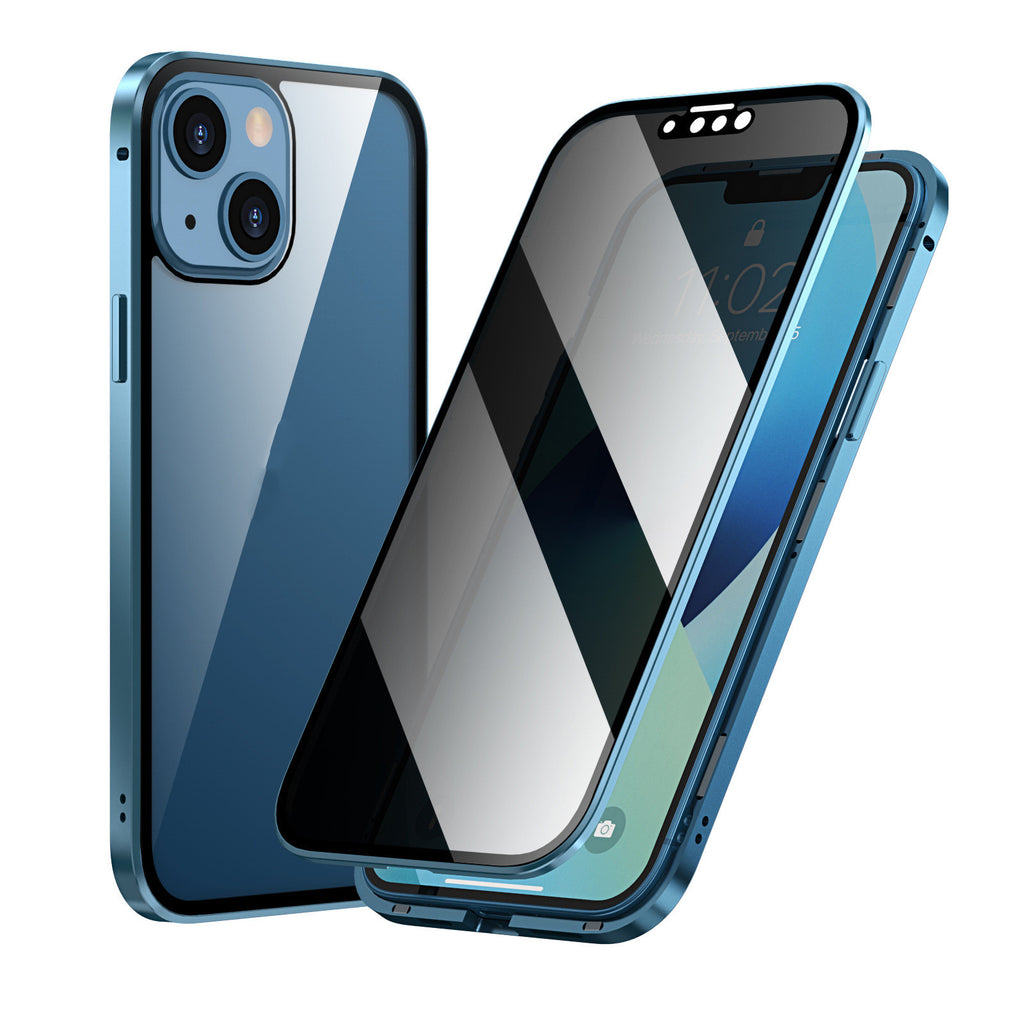Boîtier de téléphone magnétique à double face en verre haute définition