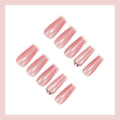 Les ongles de style Instagram Wearable Manucure française Les ongles Wearable avec Strass