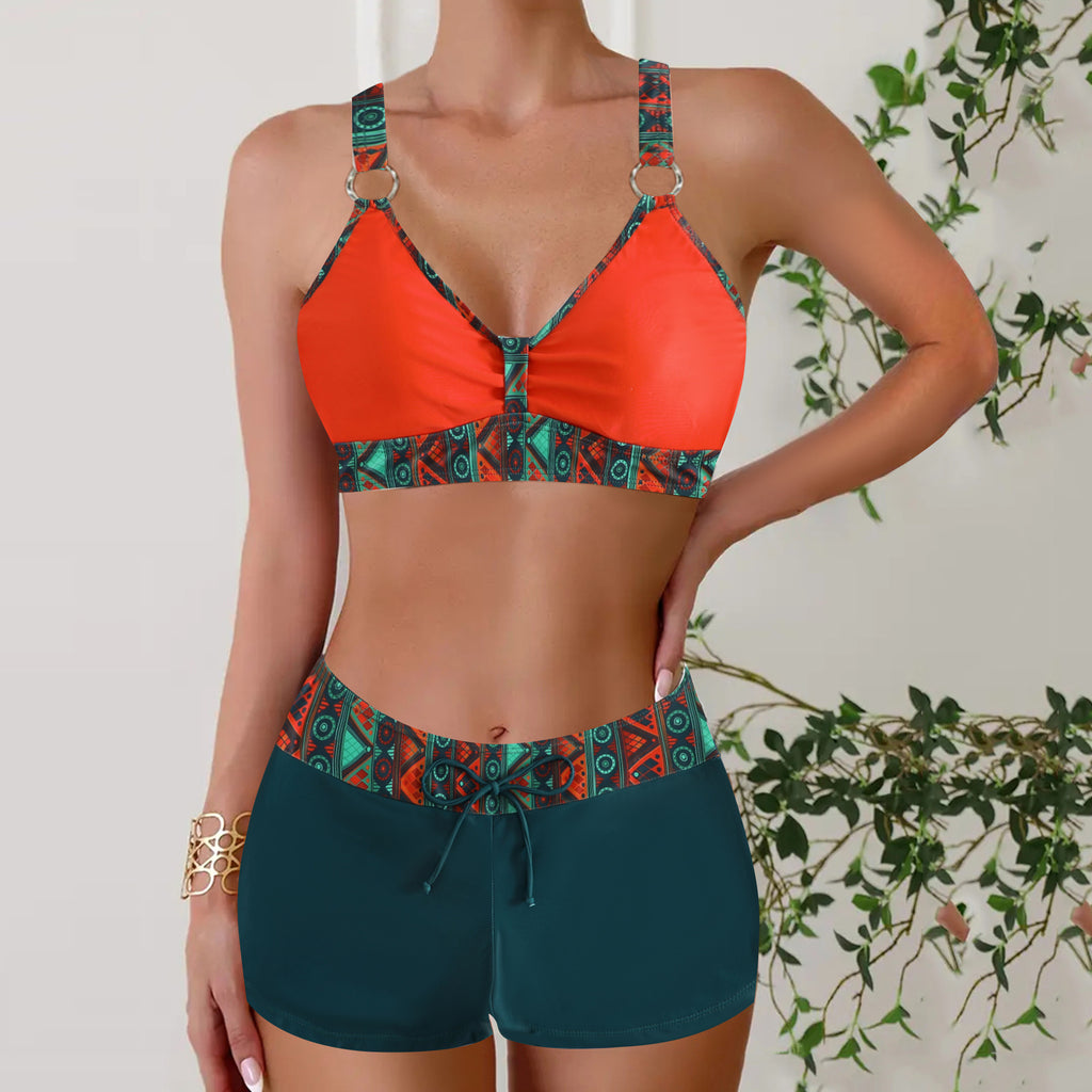 Femmes Colorful Imprimé deux-pièces maillot de bain Bikini