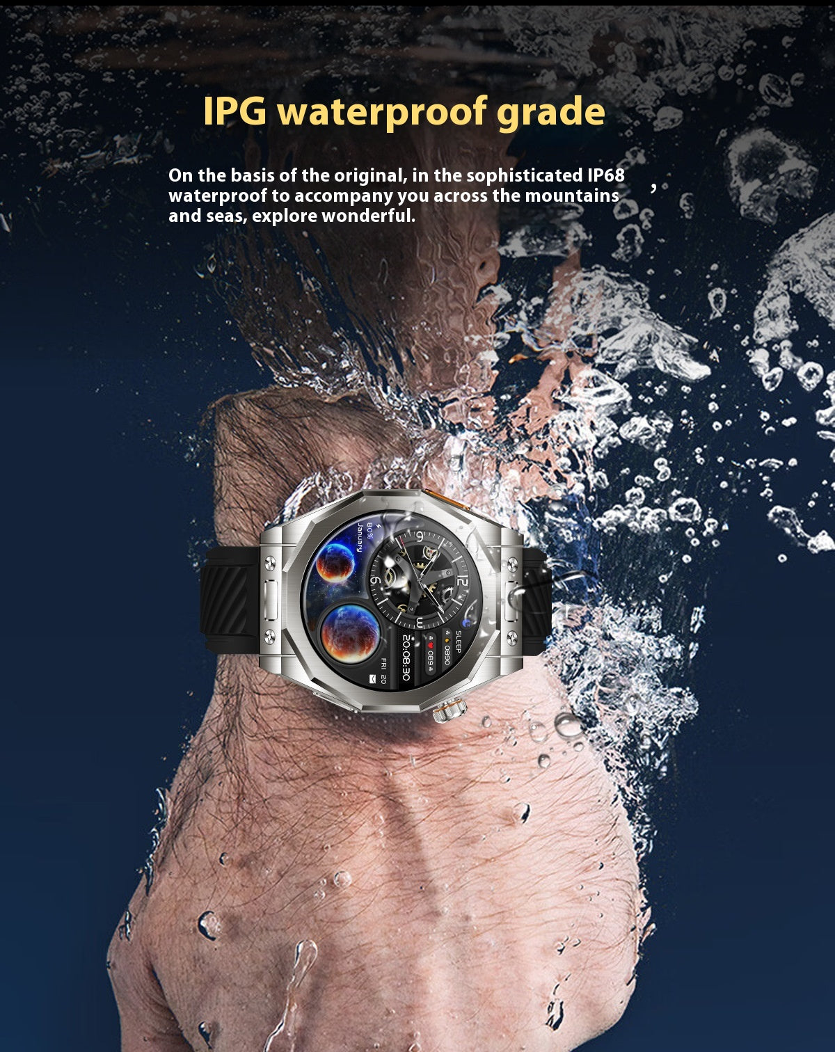 Taux réel de montre intelligente NFC Bracelet de sport de qualité trois bracelets