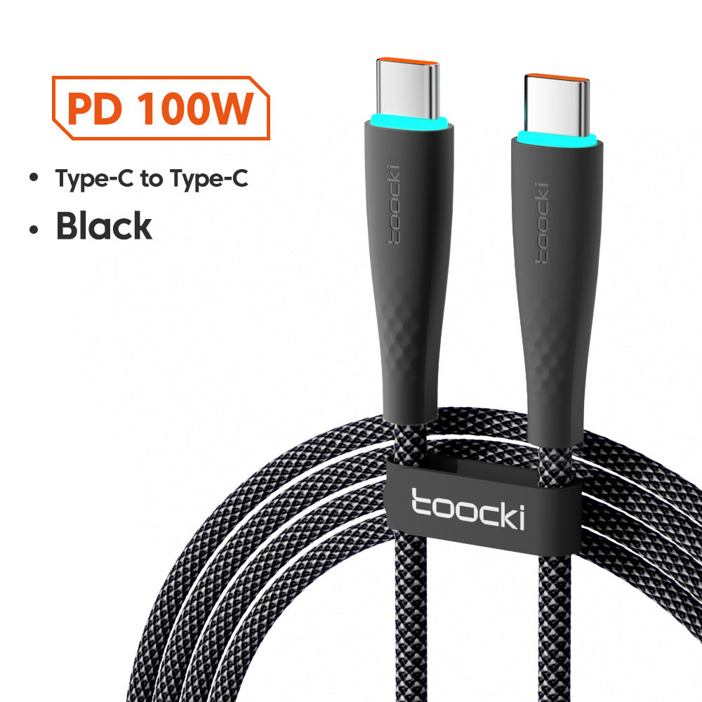 Câble USB de type C à USB C 100W 66W Chargement rapide