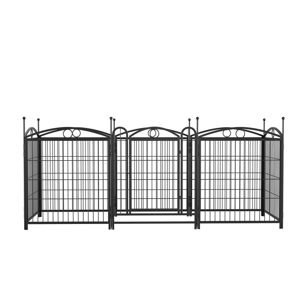 Dog Playpen Intérieur 32 pouces 8 panneaux Metal Dog Pen Pet Dog Fence Outdoor Exercise Pen avec