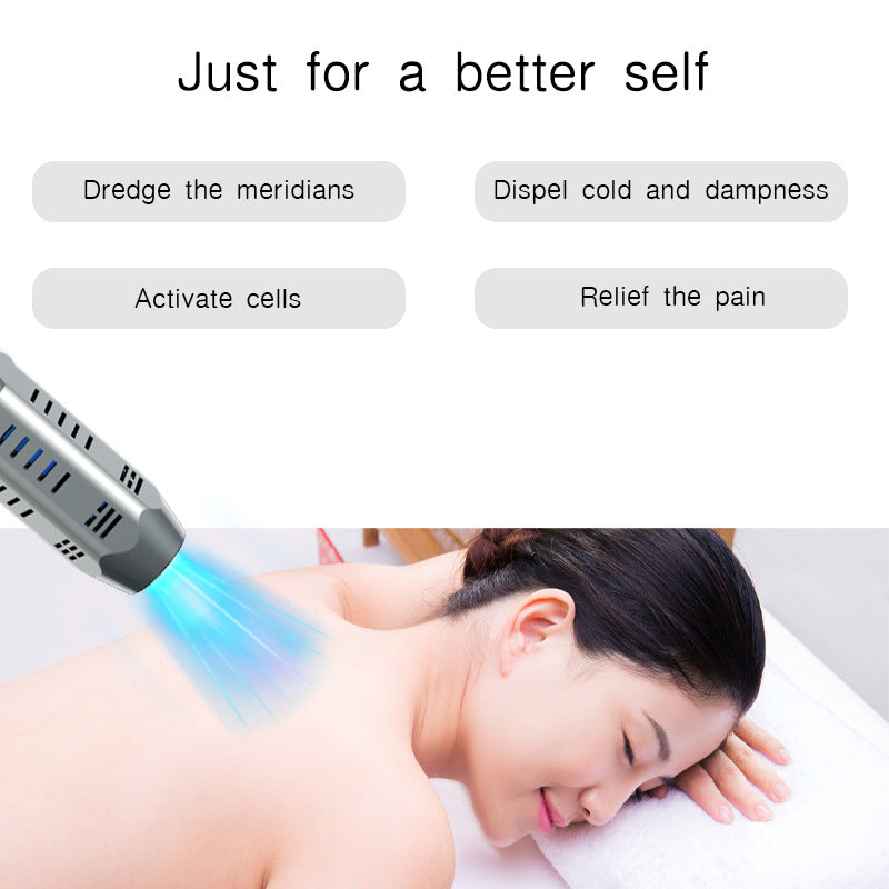 Instrument de physiothérapie Blow Light Wave Pulse Massage Main bouton poussoir Meridian