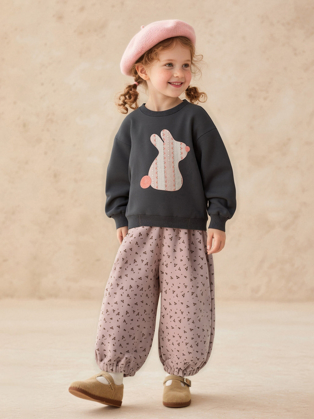 Artistique Petits-floraux Enfants Cravate polyvalente Pantalons en bois