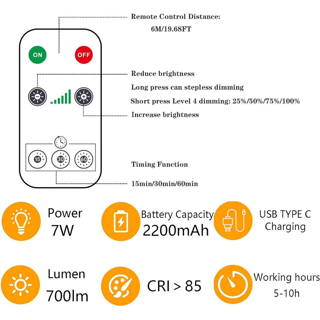 Rechargeable light bulbs with remote control