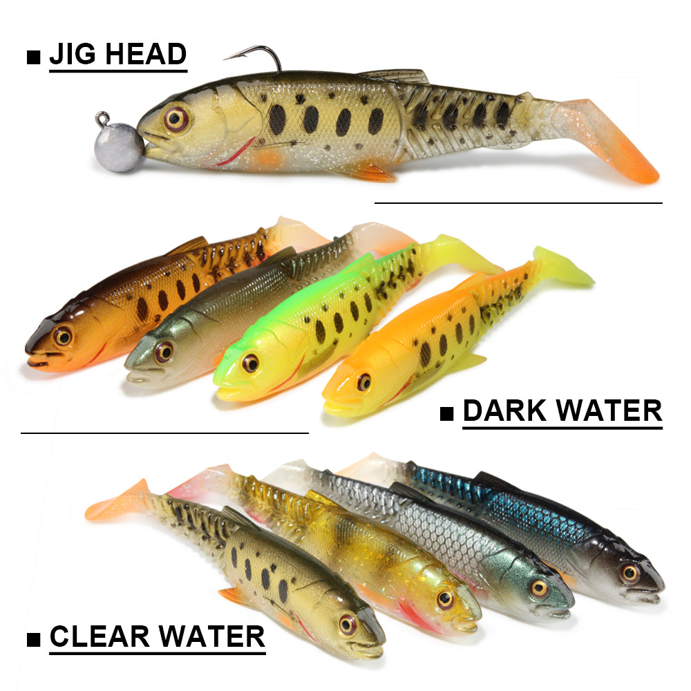 Vaporiser la peinture en forme de poisson Bionic Mimic Bait T-tail Road Sous-bait Set