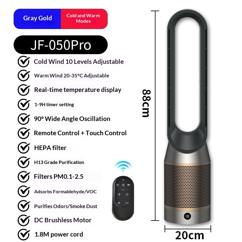 Eventail de sol sans feuille ultra-fibre avec purification d'air pour usage domestique