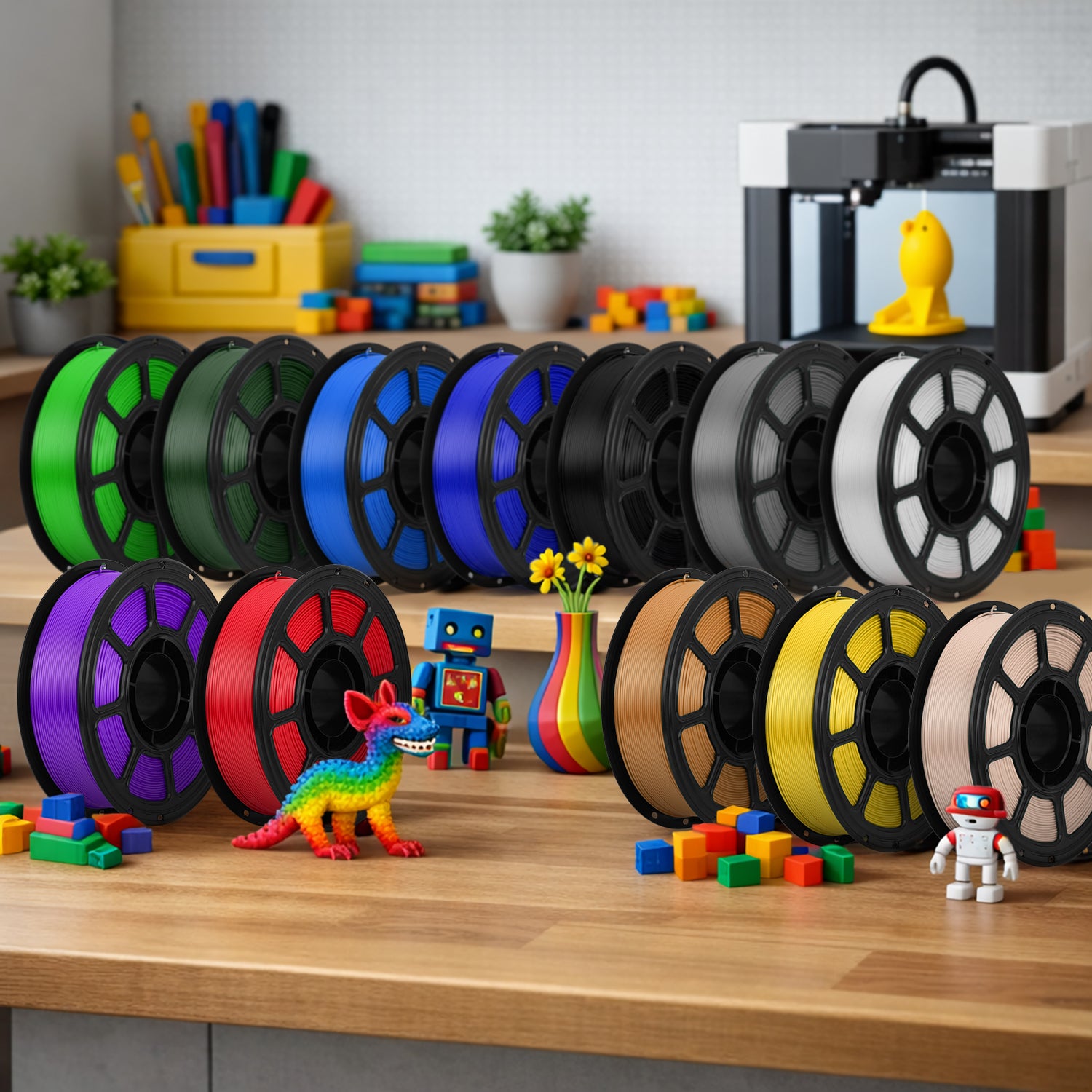 PLA 3D Imprimante Filament 12 Pack