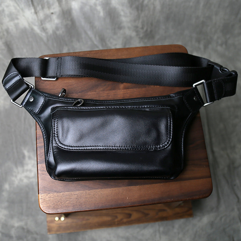 Sac de poche en cuir véritable pour un corps de taille unique