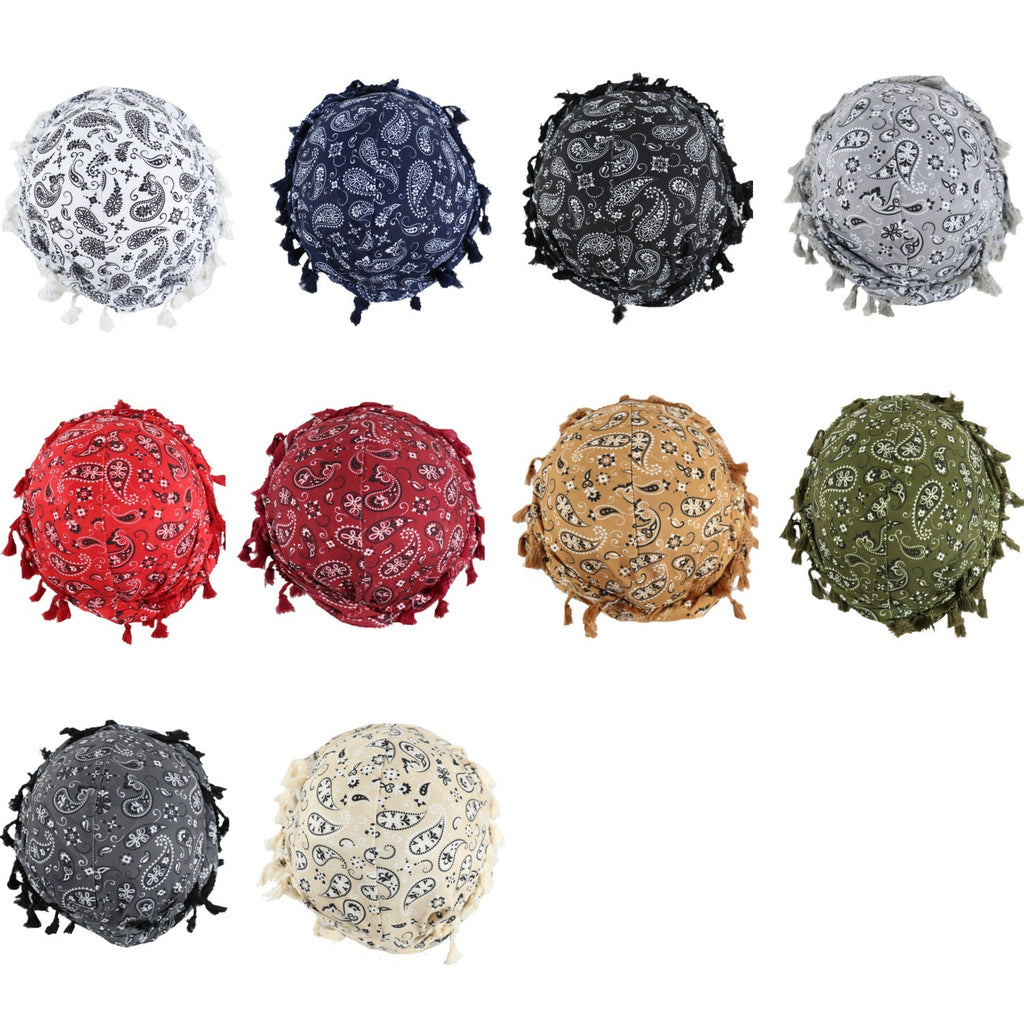 Sports de plein air Paisley Turban Hat Cashew Flower Print Turban Hip-hop Hip-hop Twist
