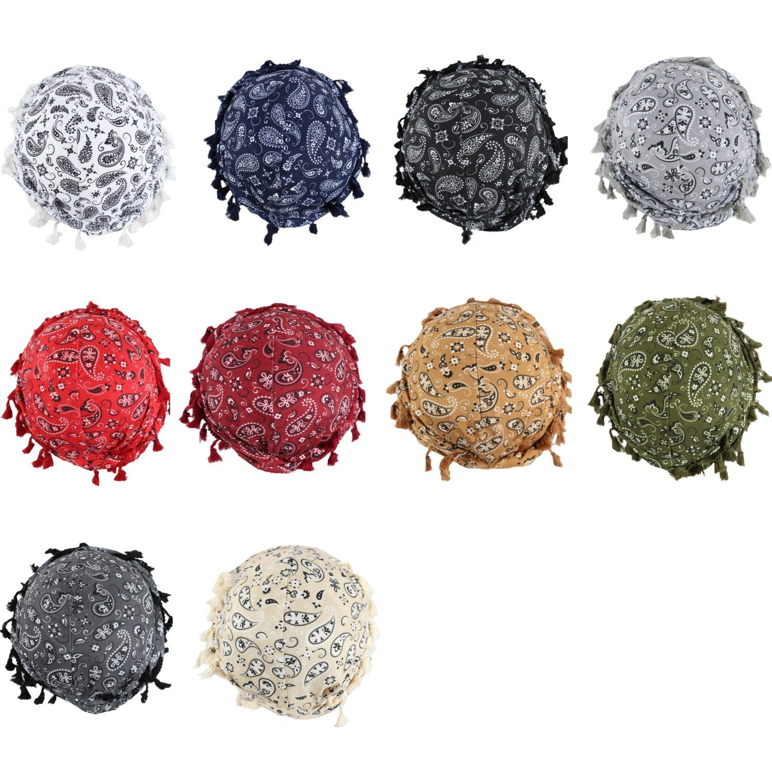 Sports de plein air Paisley Turban Hat Cashew Flower Print Turban Hip-hop Hip-hop Twist