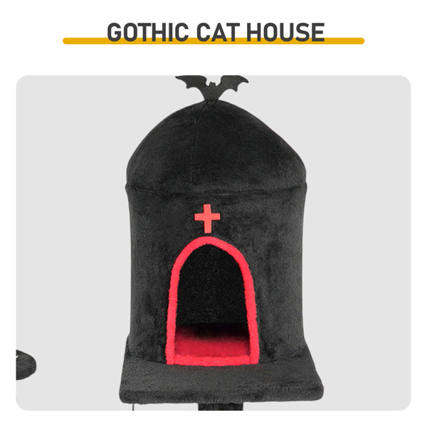 53en arbre de chat gothique avec lit cercueil