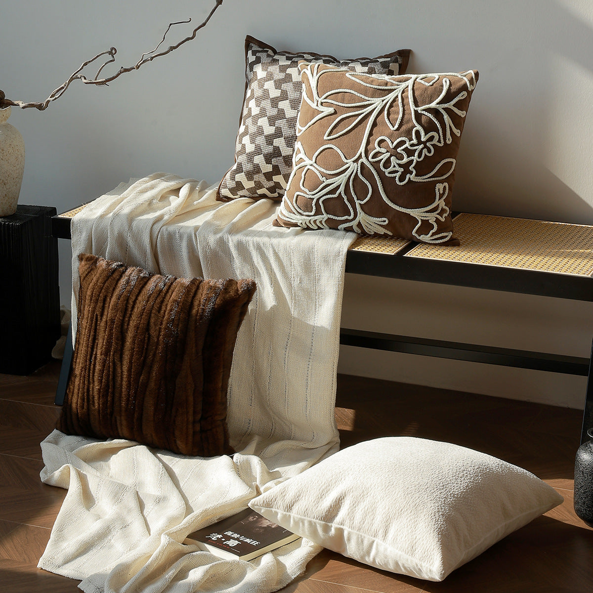 Nordic Vintage Salon Jacquard housses d'oreiller