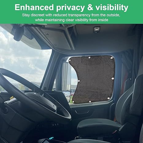 Shade solaire anti-éblouissement noir et camion UV