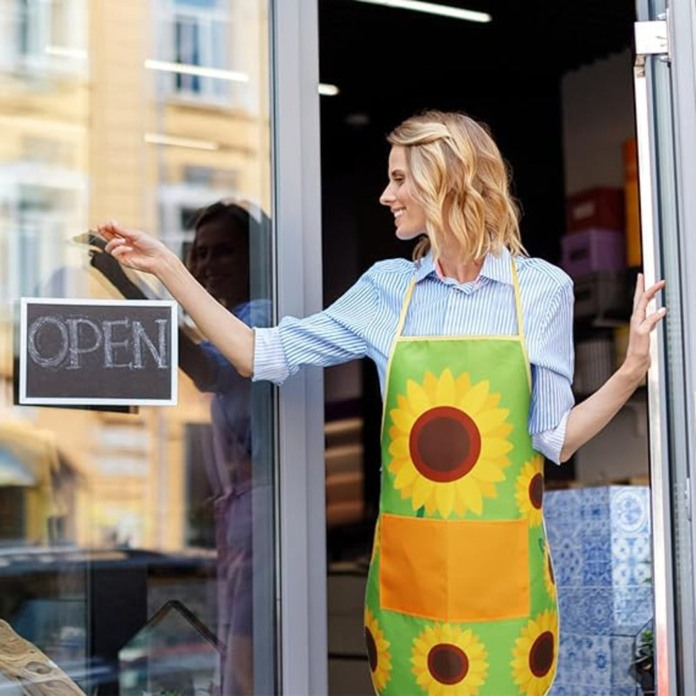 Green Sunflower Apron