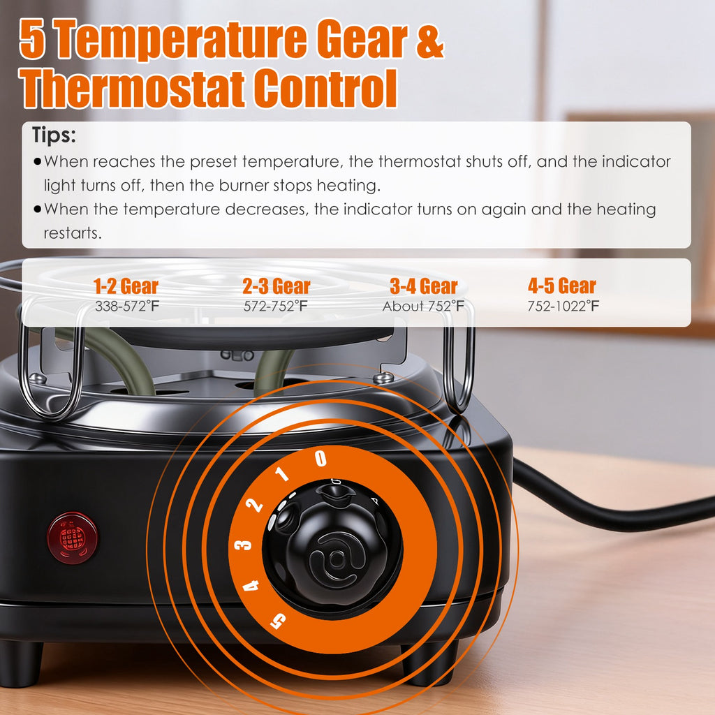 1Pc brûleur de charbon électrique 500W Hookah brûleur de charbon compact pour Hooka Cub