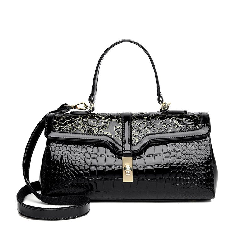 Sac de rangement en crocodile de grande capacité