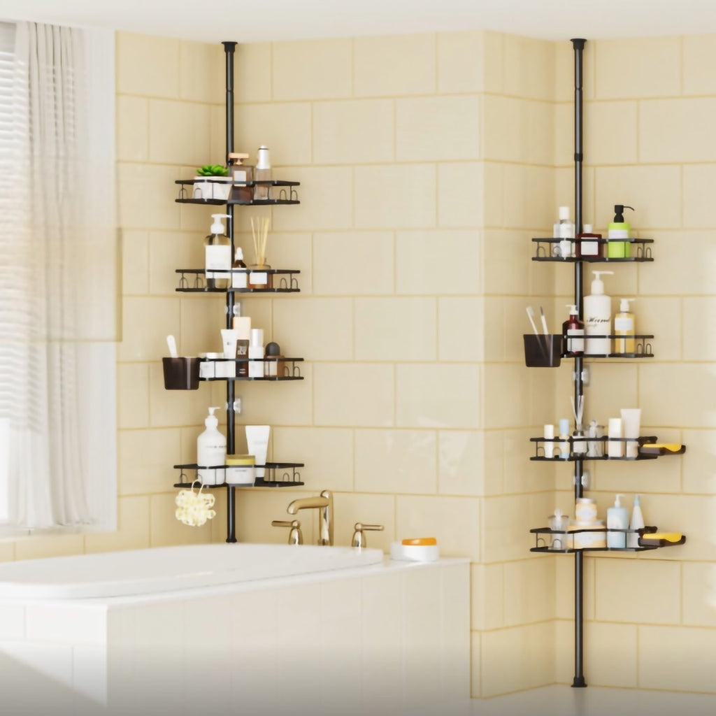 Tablette de douche télescopique (pas de forage nécessaire)