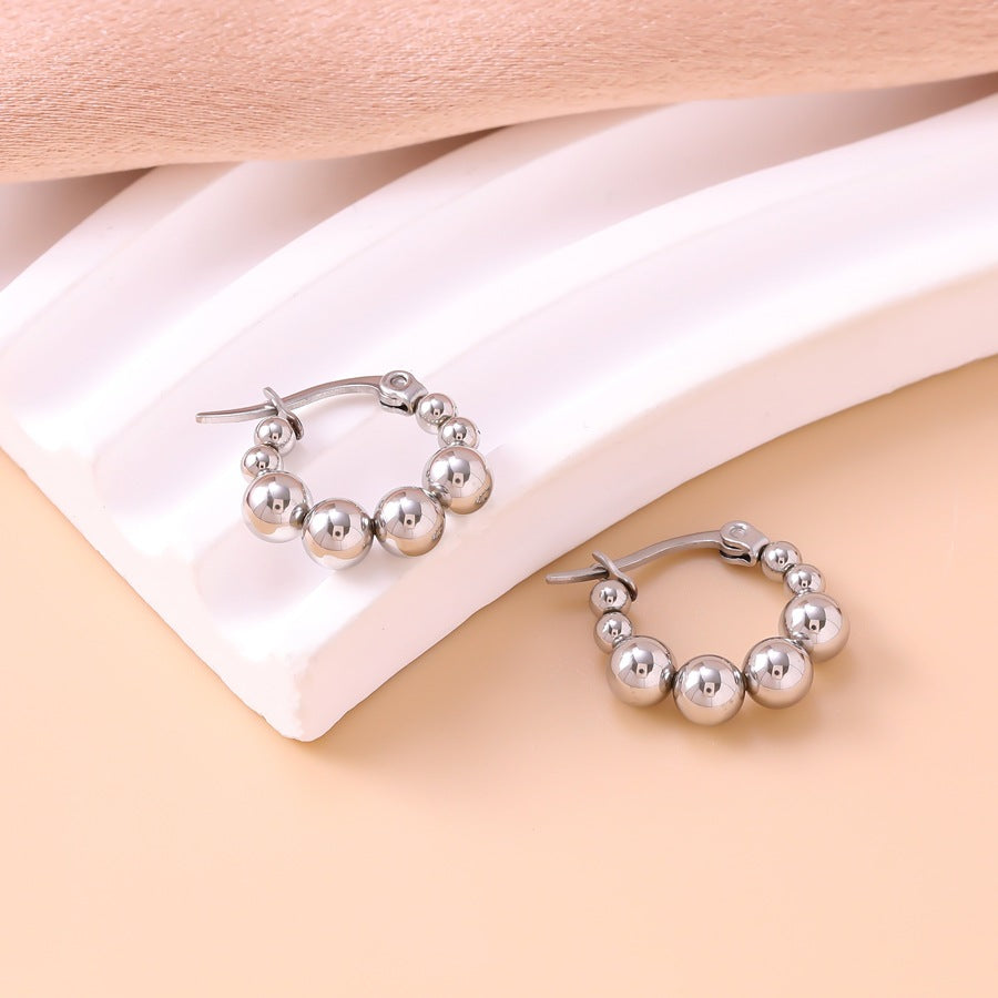 Boucles d'oreilles en perles givrées de style Instagram