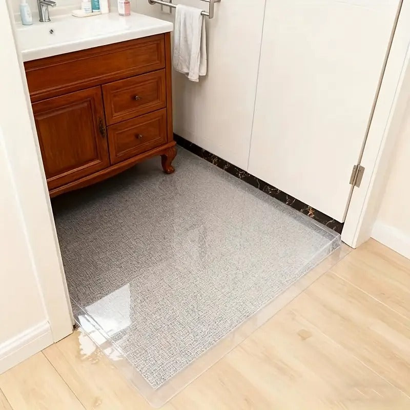 Tapis de sol en PVC givré imperméable tapis de douche antidérapant pour salle de bains entrée humide Floo