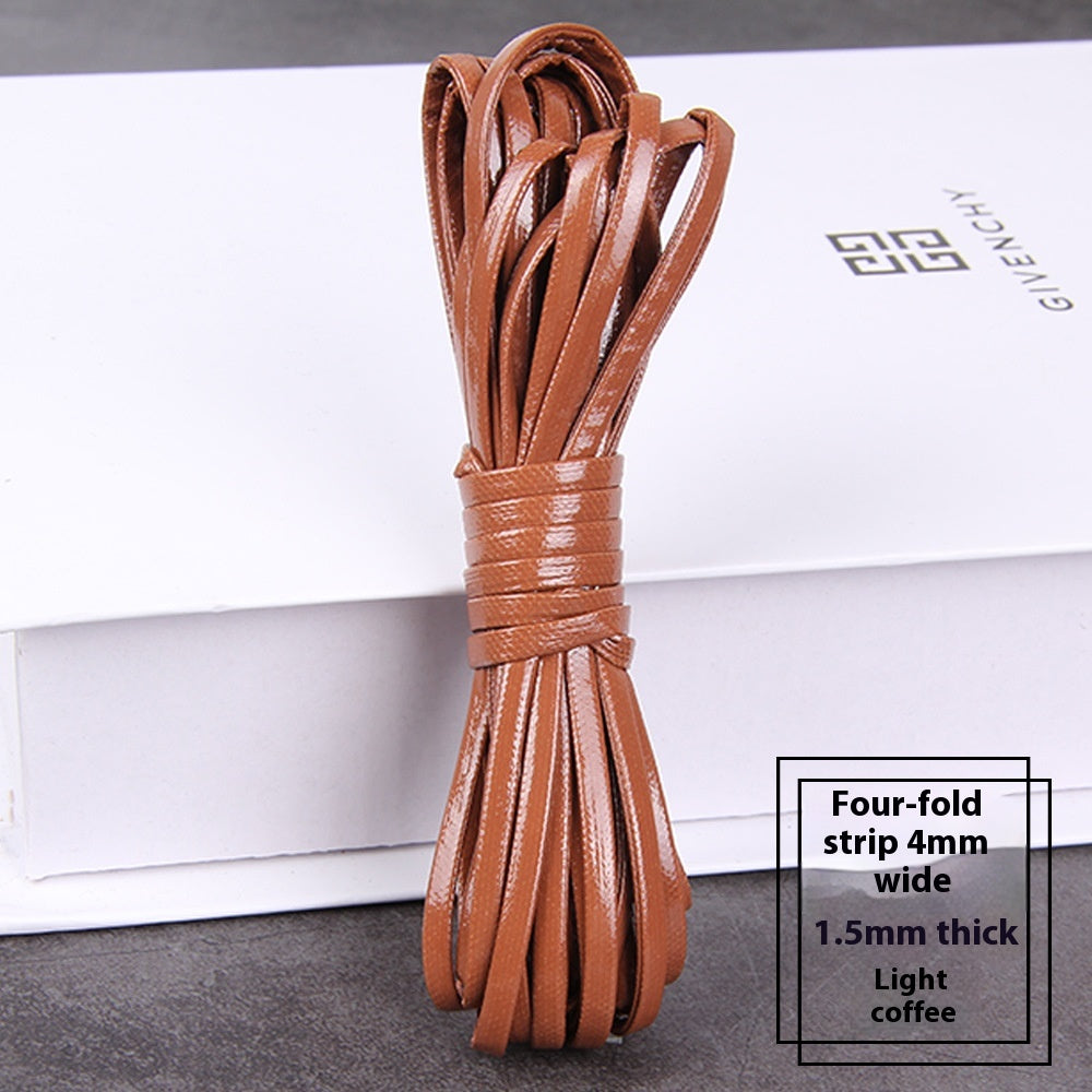 Chaîne en cuir tissée à quatre couches PU