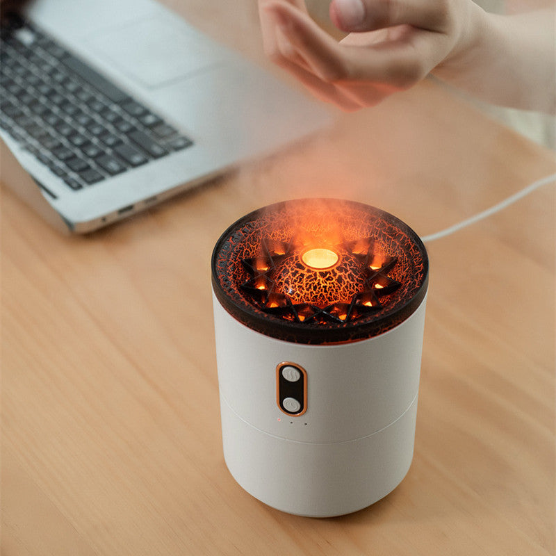 Flamme volcanique Aroma Huile essentielle Diffuseur USB Portable Jellyfish Air Humidifier Night Li