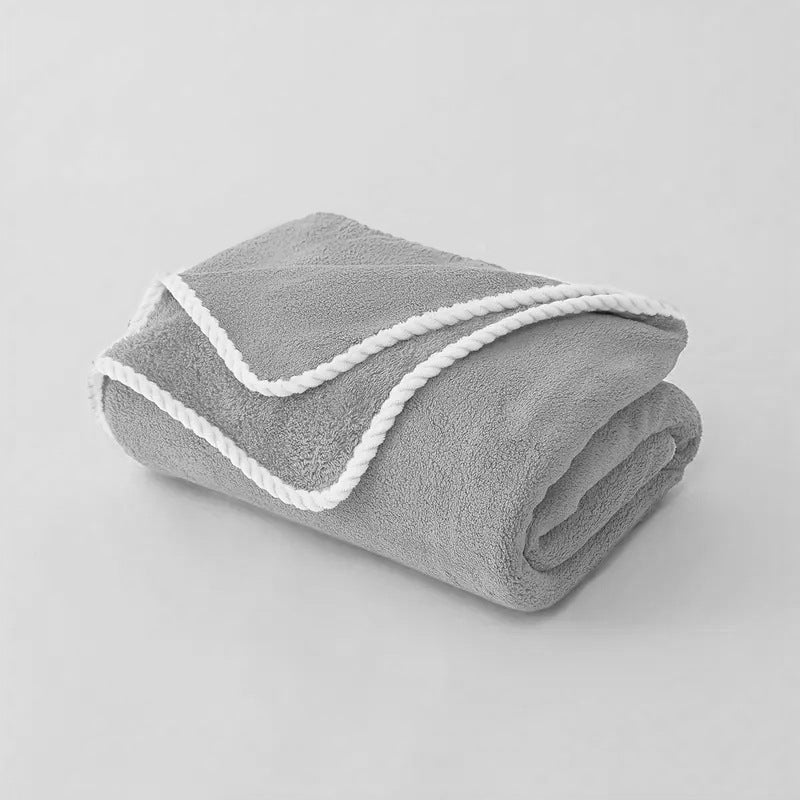 Serviette de bain en polaire de corail extra-large taille nouveau style couverture de lancer