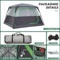 6 personnes Waterproof Et tente de camping familial coupe-vent