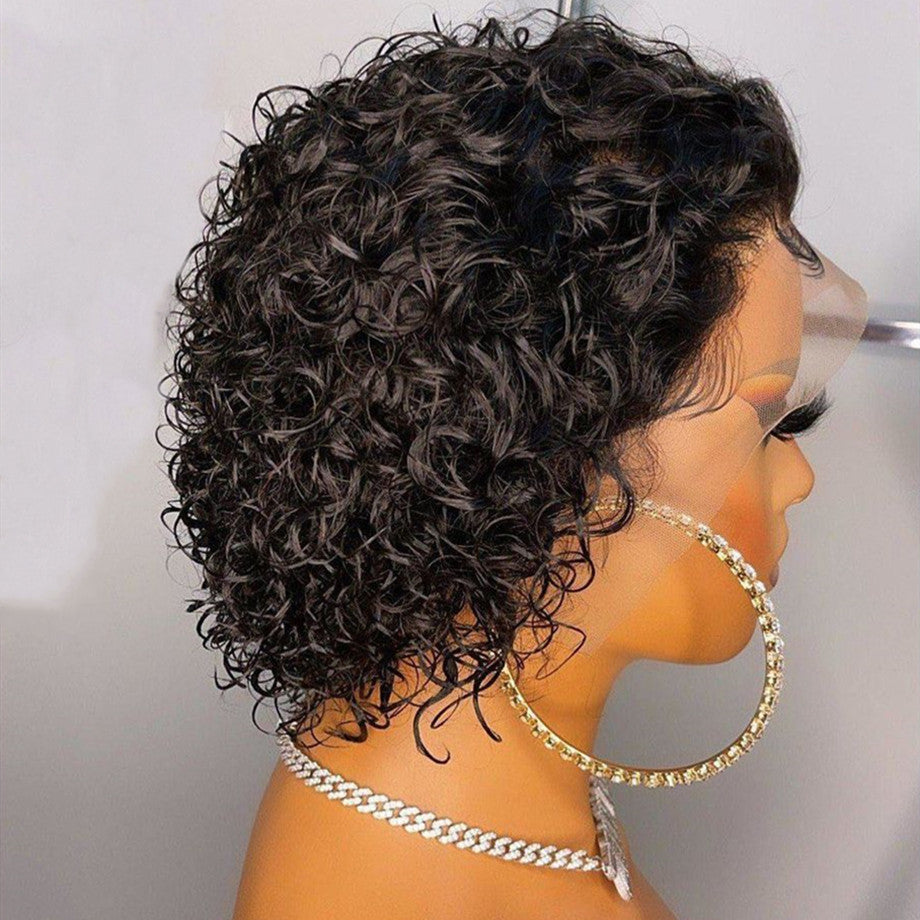 Couverture de tête en dentelle européenne et américaine Wig Pixie