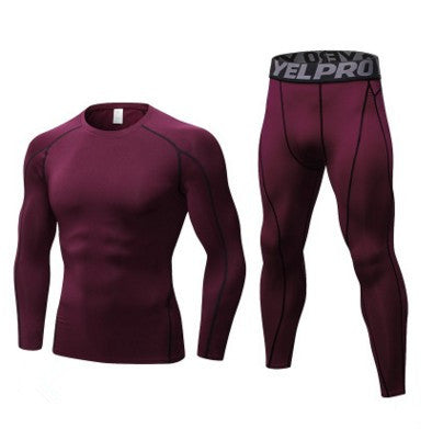 Entraînement de compression de course de forme pour hommes Tights manches longues pantalons de chemise Leggings S