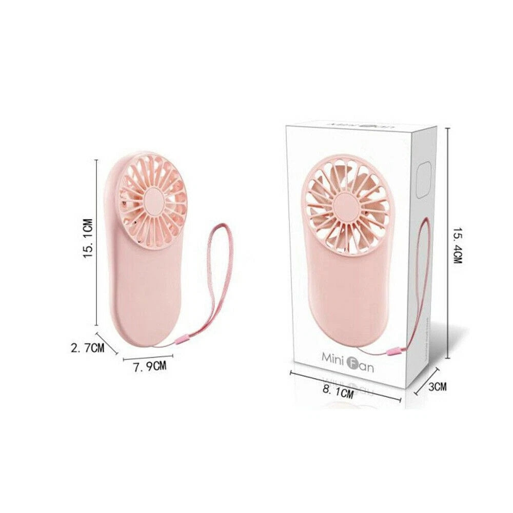 Mini ventilateurs rechargeables USB ventilateur à main refroidisseur d'air Voyage portable 3 vitesse