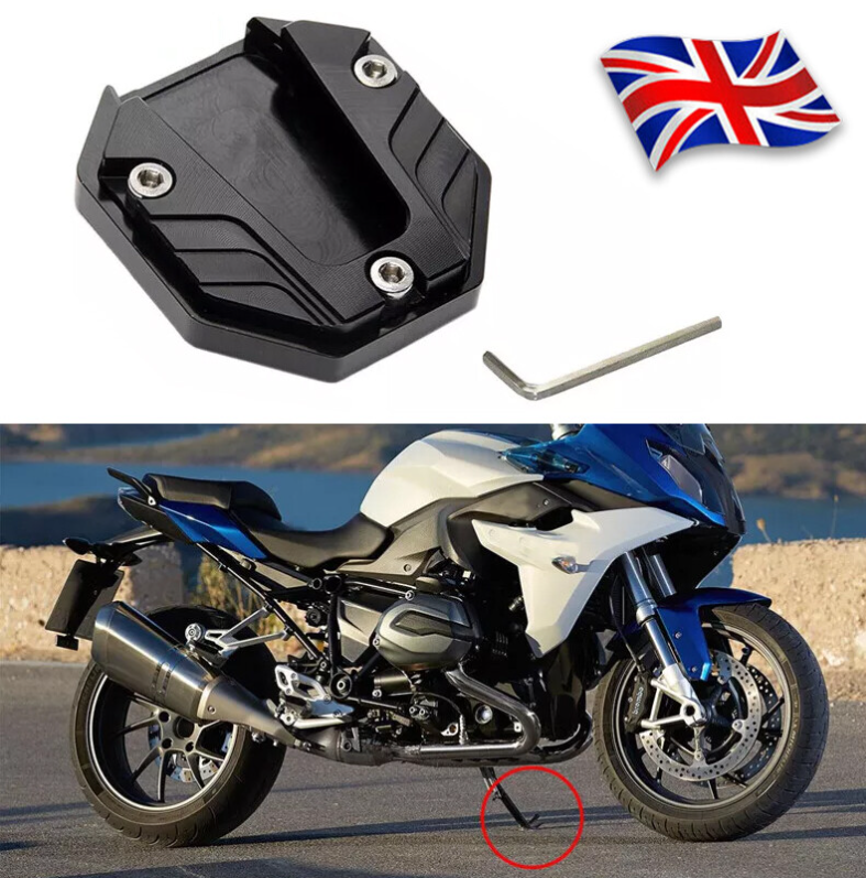 Scooter moto CNC Support latéral agrandir Plaque de pied Kickstand Extension Pad 1PC