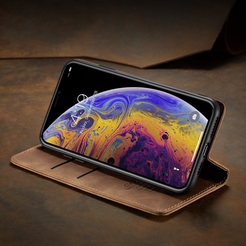 Multifonctionnel Leather Magnetic Phone Case Card Flip Protective Cover