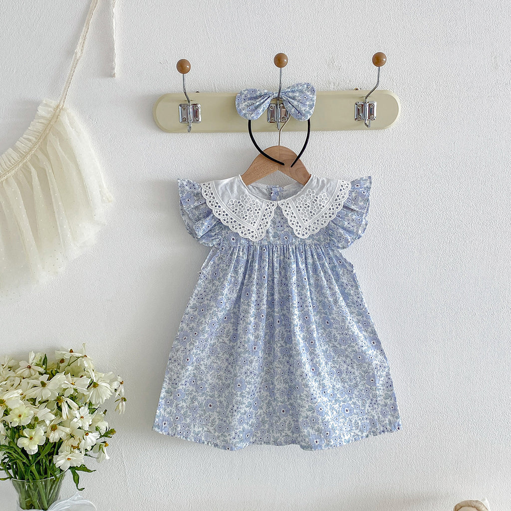 Été Légèreté Bébé Romper Fragments Floraux Été