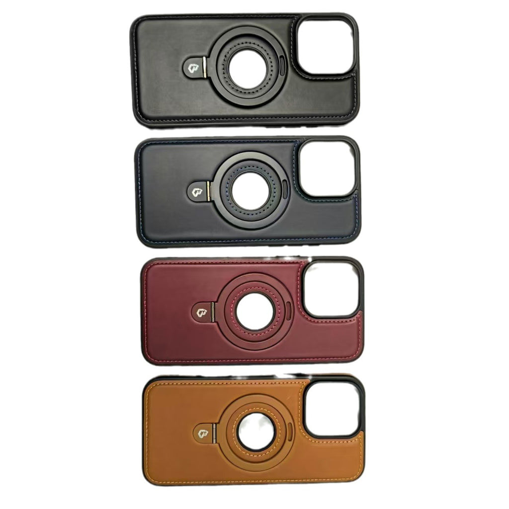 Applicable 16ProMax Magnetic Bracket Phone Case Business Leather Case Protection Case