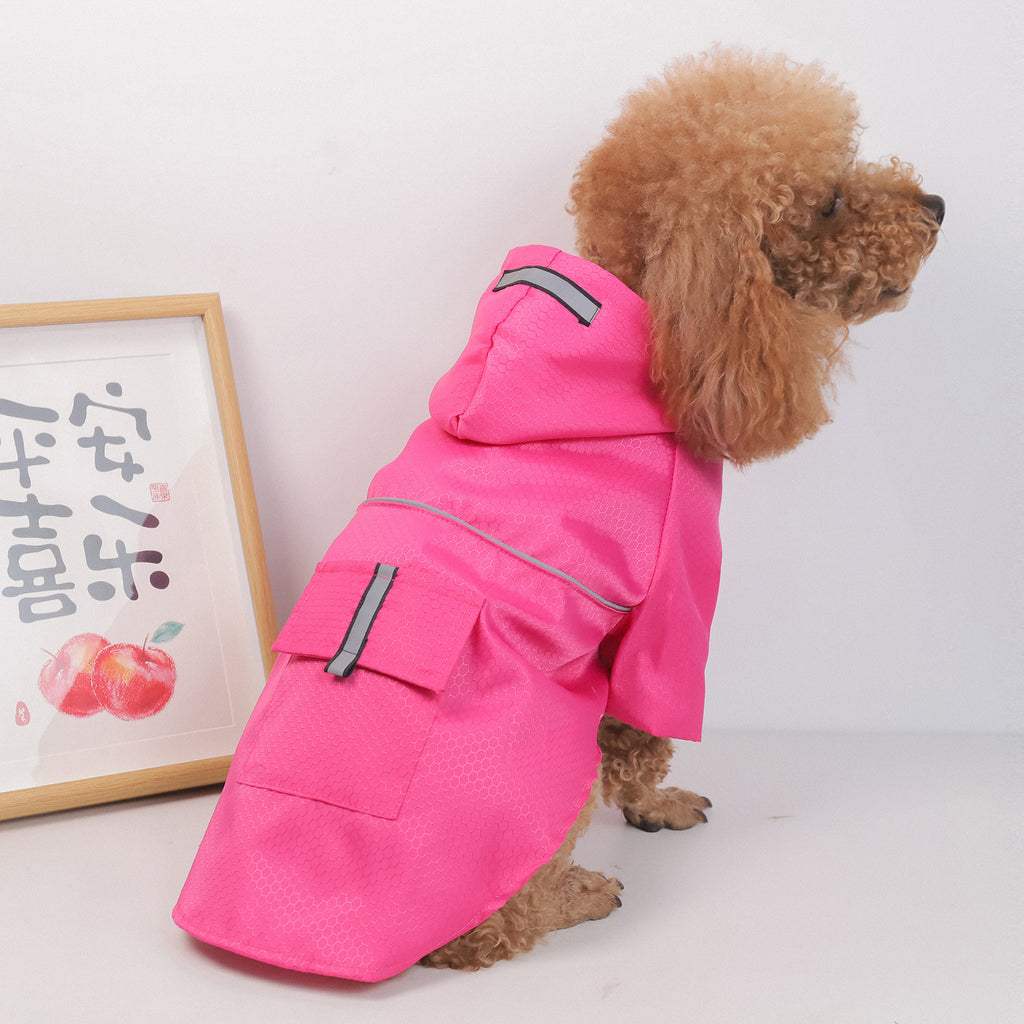 Manteau de pluie pour chien réflecteur imperméable imperméable à la neige pour petits chats chiots imperméable animaux de compagnie S