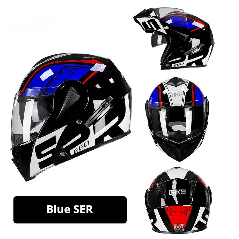 Casque de moto de sécurité de la personnalité d'hiver pour hommes et femmes