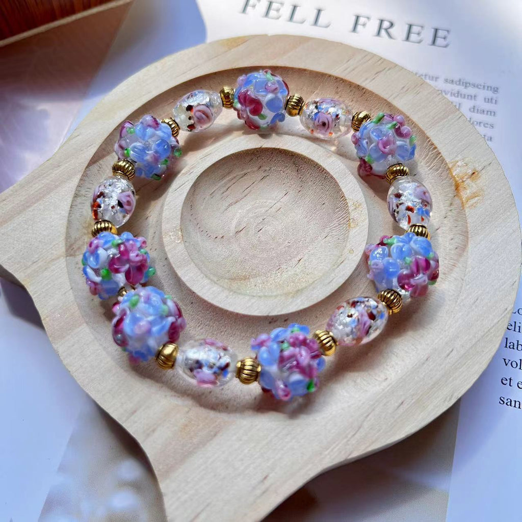 Vintage Collier violet Bracelet et ensemble de crochet d'oreille