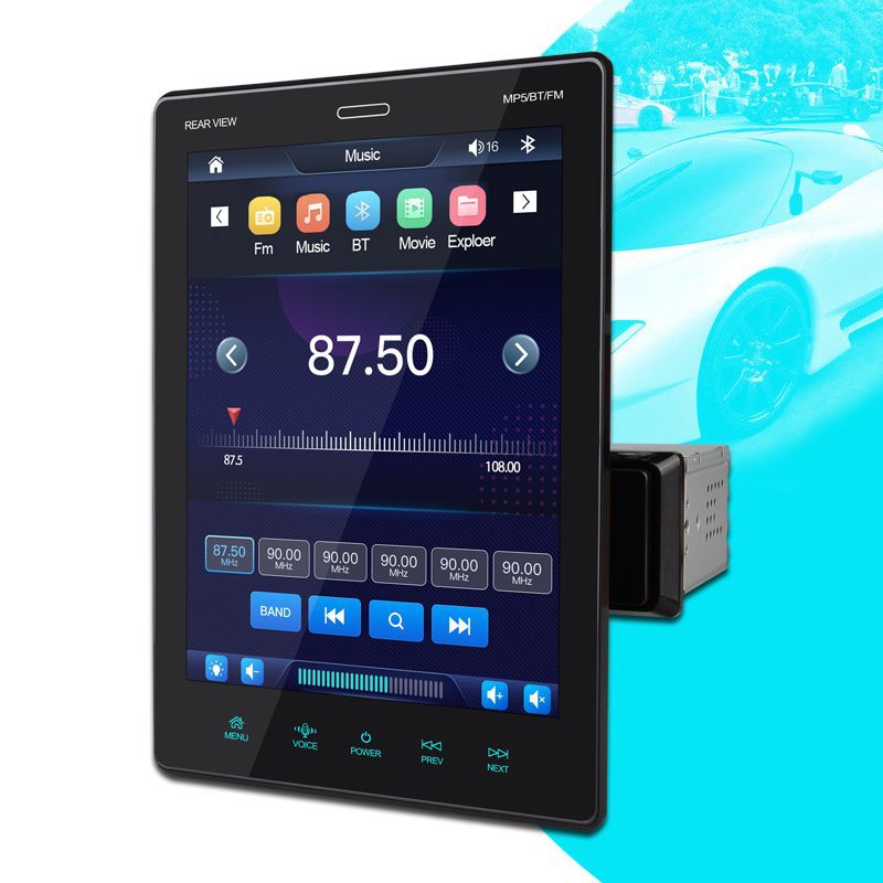 9.5 inch Vertical Screen Car MP4 Motorcycle MP5 Player