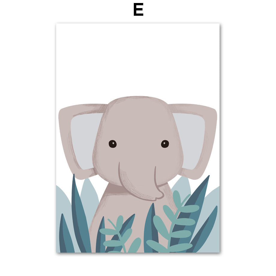 Wild Jungle animal art poster toile peinture