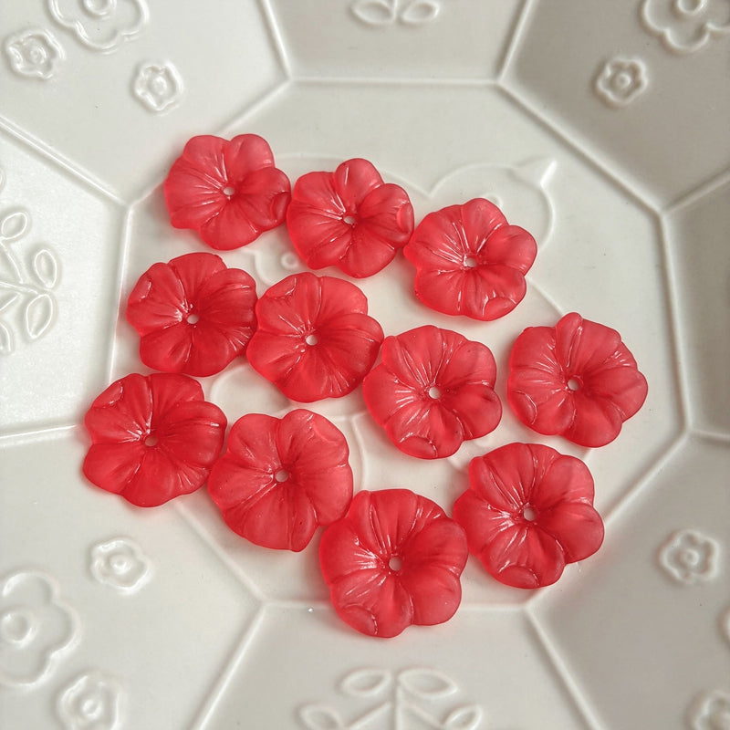 Perles de fleurs en acrylique 5-Petal congelées